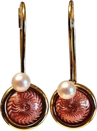 Victor Mayer Limited Edition Enamel And Akoya Pearl Earrings