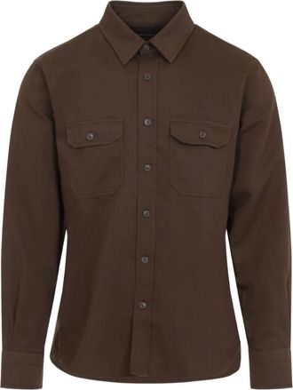 Tom Ford Camicia con tasca - Marrone