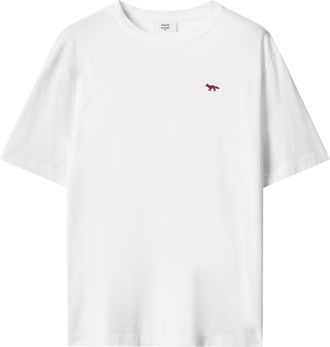 Maison Kitsun&eacute; Camiseta de algod&oacute;n con perfil de zorro rojo de Maison Kitsune