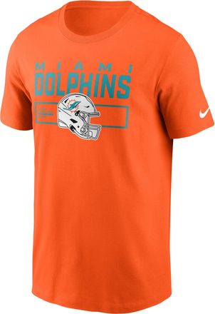 Nike Miami Dolphins Helmet Essential Nike Mens NFL T-Shirt in Orange | N19989N9P-LQC
