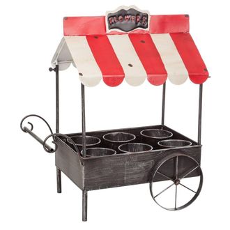 Wanderlust Deco Wanderlust Deco - Carrito Macetero De Metal 43,5x27x52,5