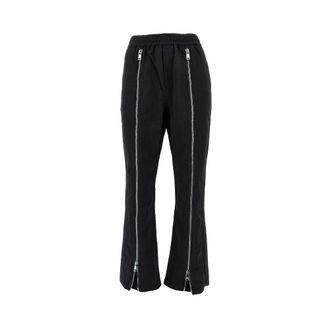 Purple Satin nylon bootcut track pants Man S