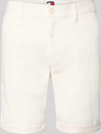 Tommy Jeans Slim Fit Chinoshorts aus Baumwoll-Mix in Offwhite, Gr&ouml;&szlig;e 30
