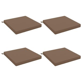 vidaXL Cuscini Per Seduta Soest 4 Pz 100% Poliestere Tortora Vidaxl