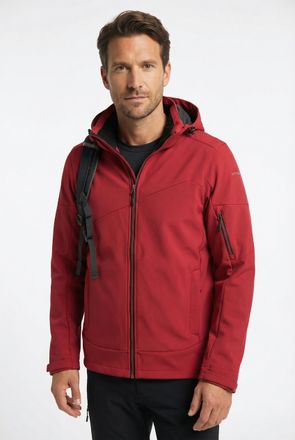 Icepeak Softshelljacke ICEPEAK BARMSTEDT, Herren, Gr. 46, cranberry, Obermaterial: 100% Polyester, Jacken Softshelljacke