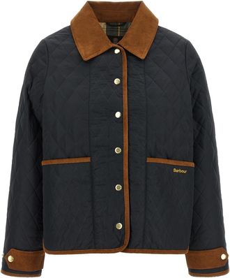 Barbour Blue Quilted Shirt Collar Jacket