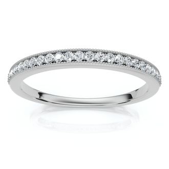 Pompeii3 3/8thCt Diamond Sephora Stackable Wedding Anniversary Ring 10k Gold Lab Grown