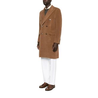 Canali Heren, Mantels, Bruin, Maat: XL Zijde