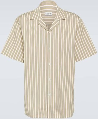 Lanvin Striped cotton bowling shirt