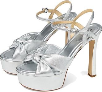 Michael Kors Elena Platform Womens Sandals Silver : 10 M, Leather