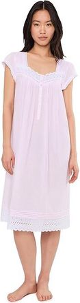 Eileen West Cotton Lawn Swiss Dot Cap Sleeve Waltz Nightgown Womens Jumpsuit & Rompers One Piece White Ground Pink Gingham : SM