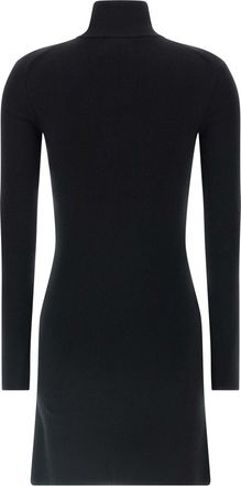 Courr&egrave;ges Womens Black Merino Wool Short Dress