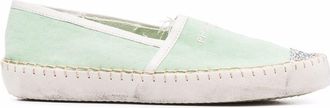 Philippe Model Marseille glitter-detail espadrilles - women - Fabric/Fabric/Rubber - 38 - Green