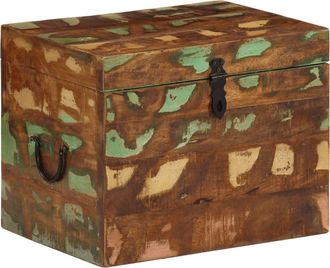 vidaXL Caja De Almacenamiento Madera Maciza Reciclada Vidaxl