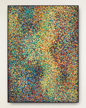 John-Richard Vibrant Pointilism Original Painting by LM Zhou