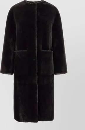 BLANCHA shearling long coat