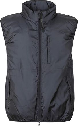 Aspesi Nylon Gewatteerd Gilet met Rits - Heren - Bodywarmers - Blauw - L - Nylon - Jassen