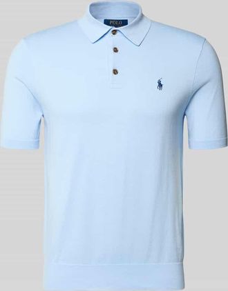 Polo Ralph Lauren Regular Fit Poloshirt aus reiner Baumwolle in Bleu, Gr&ouml;&szlig;e XXL