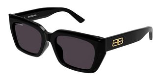 Balenciaga BB0272SA Asian Fit 001 Mens Sunglasses Black Size 54