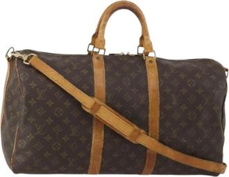 Louis Vuitton Pre-owned Boston Bag - Dames - Vintage Weekendtas - Bruin - ONE Size - Leer - Vintage