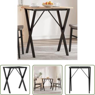 vidaXL vidaXL Telaio a X - Telaio Gambe a X per Tavolo da Pranzo 40x40x73 cm in Acciaio