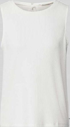 Tom Tailor Denim Loose Fit Top mit Waffelstruktur in Offwhite, Gr&ouml;&szlig;e XL