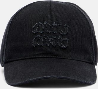 Miu Miu Logo denim baseball cap
