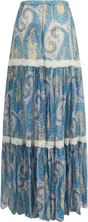Etro Womens Multicolor Silk Long Skirt