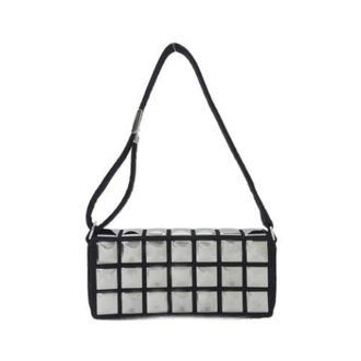 Chanel Pre-owned Vintage Canvas Schoudertas - Dames - Pre-owned - Zwart - Maat: ONE Size