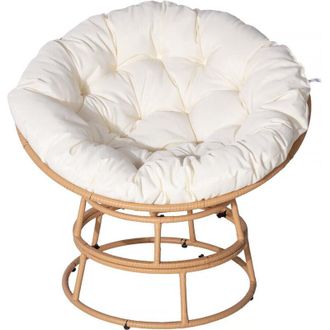Habitat et Jardin Poltrona Papasan da interno/esterno stile loveuse Bali - &Oslash;91cm - Beige