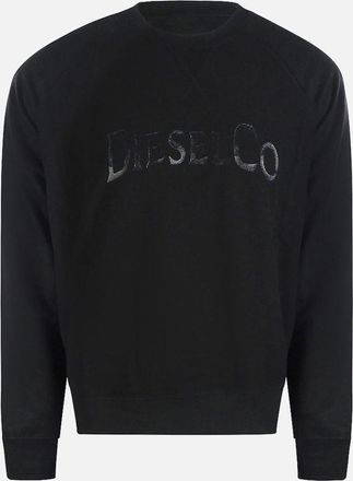 Diesel Mens Diesel Monotone Logo Black Sweatshirt - Size: 38