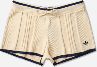 adidas Women s Cable Knit Shorts Warm Vanilla