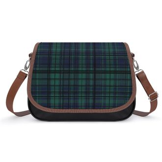 Generic Scottish Tartan Plaid Crossbody Bags for Women Shoulder Messenger Bag Purse Handbags