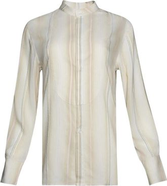 Victoria Beckham Camicia a righe a maniche lunghe - Toni neutri