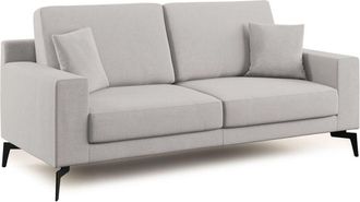 Divani.Store Prestige Sof&aacute; Moderno En Microfibra Desmontable 146 Cm Gris Claro