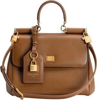 Dolce & Gabbana My Sicily Handtas - Dames - Tassen - Bruin - Maat: ONE Size Zijde