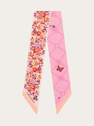 Ferragamo Donna Mini bandeau jacquard stampa Ramage Rosa