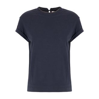 Brunello Cucinelli Mujer, Camisetas, Azul, Talla: XS