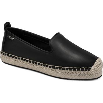 DKNY Mallandra Platform Espadrille Flat in Black-Black at Nordstrom, Size 5.5