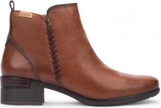 Pikolinos Pikolinos Womens Black Leather Ankle Bootie Zip Heel Boots - Malaga