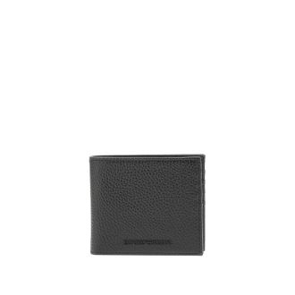Emporio Armani Grained leather bi-fold wallet Man One Size