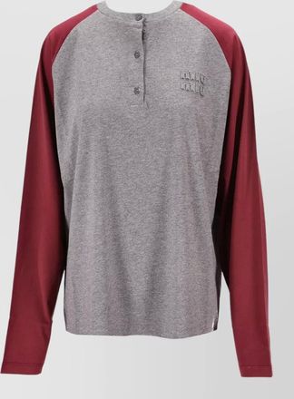 Miu Miu jersey top contrast raglan sleeves design