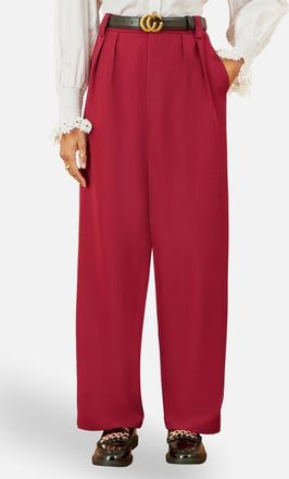 Yumi Wide Leg Trousers in Burgundy at Nordstrom, Size 10