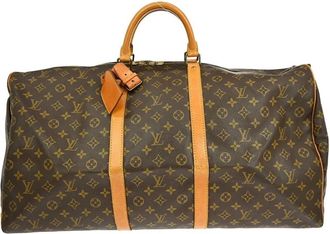 Louis Vuitton Pre-owned Weekend Bags, female, Brown, Size: ONE SIZE Pre-owned Keepall 55 Travel Bag