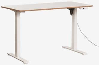 Sklum Escritorio Elevable El&eacute;ctrico Rectangular Con Funci&oacute;n De Memoria En Madera Y Hierro Serpi Sklum