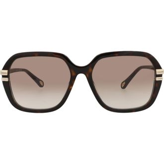 Chlo&eacute; 57mm Oversize Sunglasses in Havana/Havana Brown at Nordstrom Rack