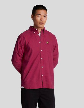 Lyle & Scott Lyle And Scott Mens Plain Oxford Shirt - Red - Size: 38/Regular