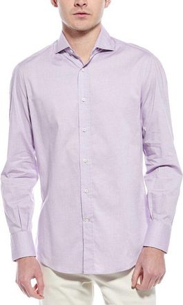 Brunello Cucinelli Wisteria Tailored Cotton Shirt, Size X-Small