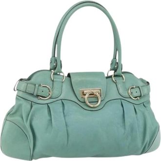 Ferragamo Pre-owned Handbags, female, Green, Size: ONE SIZE Pre-owned Handbag