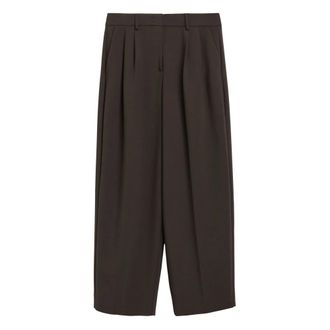 Comma Wijde broek - Dames - Wijde Broeken - Bruin - S - Broeken